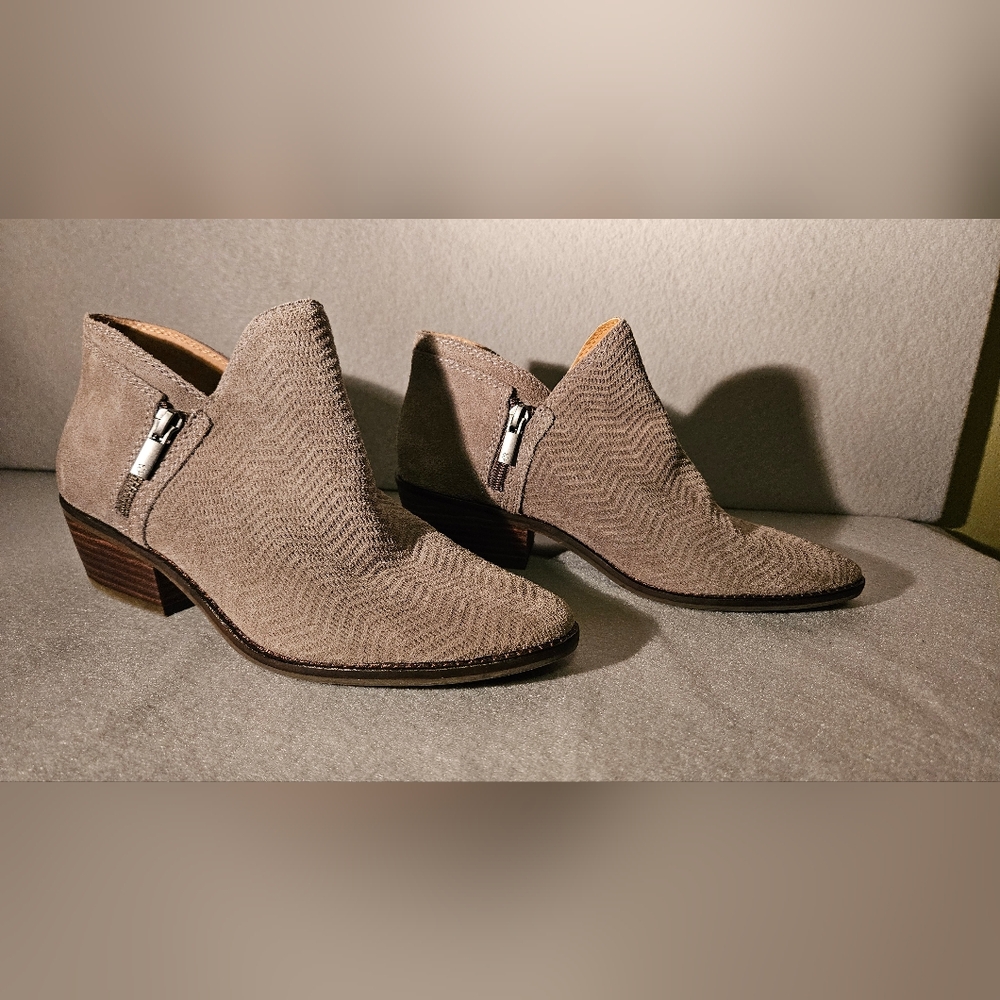 Lucky Brand Women's Suede Ankle Boots - Taupe 8.5